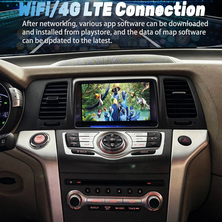 8+256G Screen Radio Tape Recoder 2 Din Android 15 For Nissan Murano Z51 2011-2015 DSP HU S