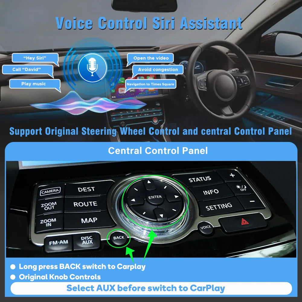 RGB - Ambient Light - for Infiniti QX70 2013-2016 - App Control - Car Interior Lighting