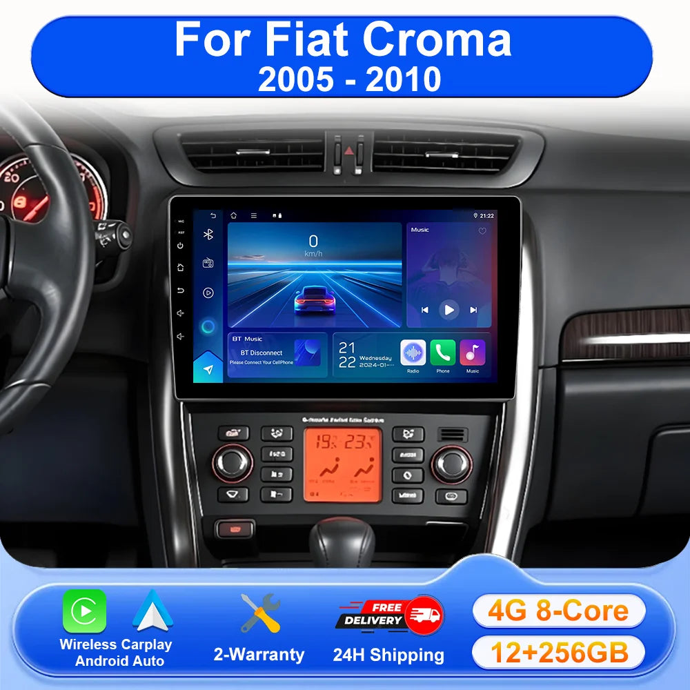 Car Radio Android 16 For Fiat Croma 2005 2006 2007 2008 2009 2010 Multimedia Video Player