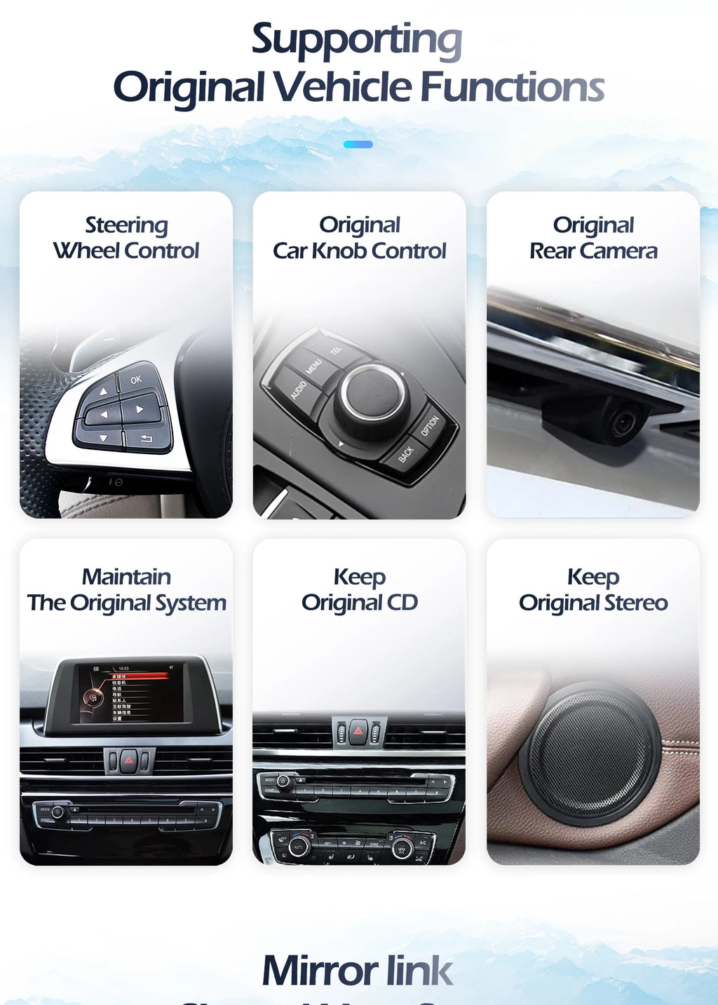 For BMW 5 Series E60 E61 E62 2005-2008 Carplay Auto Android 15 CCC CIC System Car Radio Mu