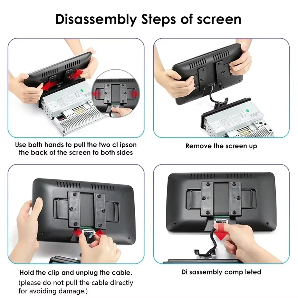 Android 15 1 DIN Screen Universal 9 10 inch Car Stereo CarPlay Car Radio Android Auto GPS  | AUTOKITSHOP
