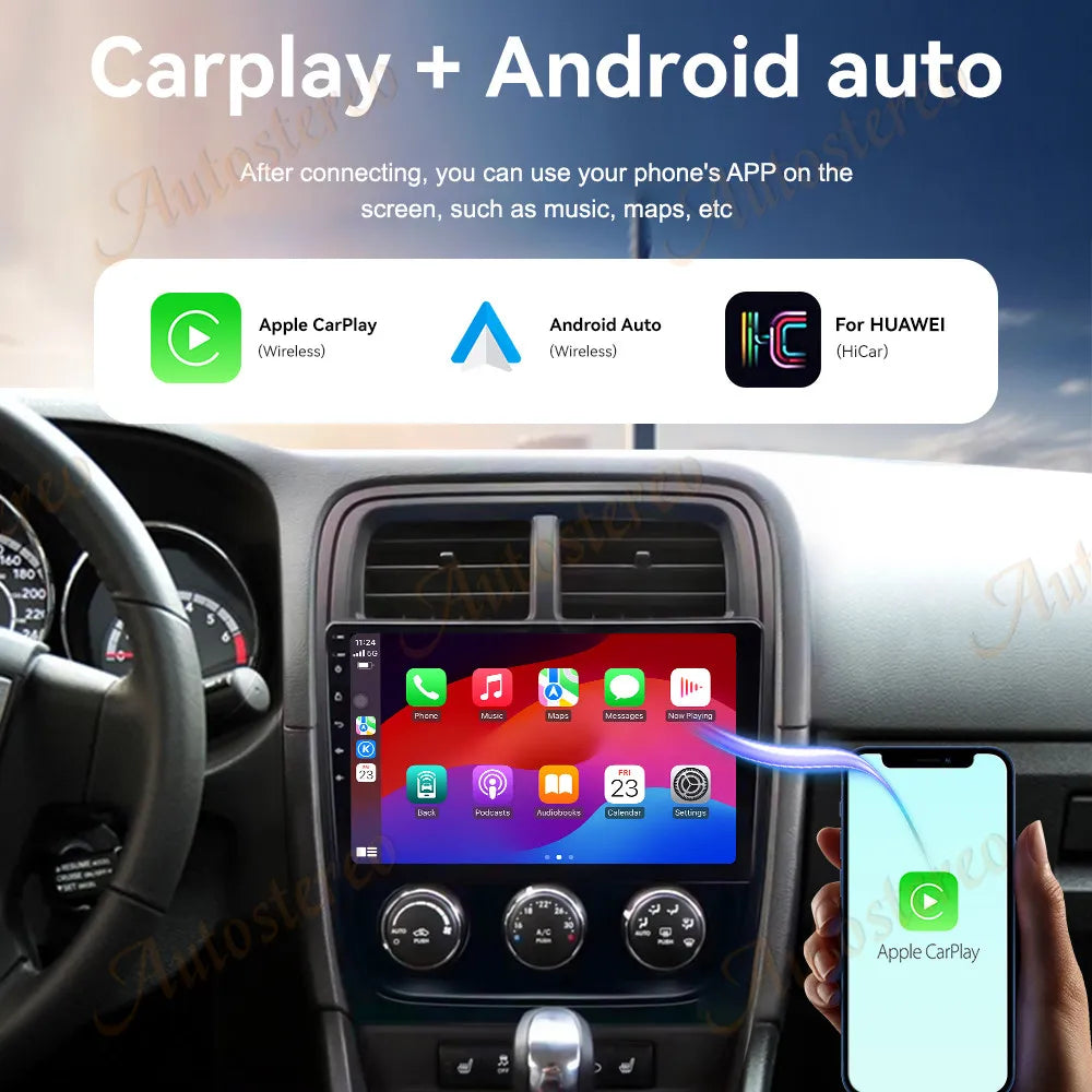 9 Inch Android 14 Carplay Radio For Dodge Caliber 2010-2012 Car GPS Navigation Stereo Head