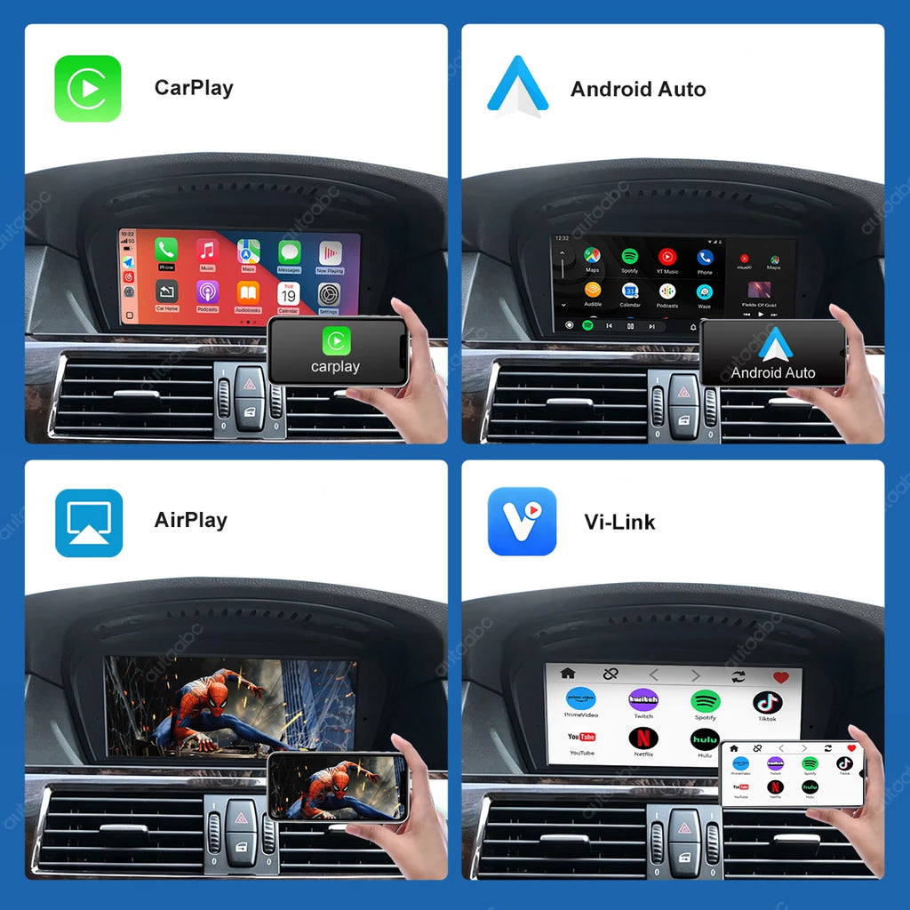 8'' Wireless CarPlay Car Multimedia Screen For BMW 3/5 Series E60 E90 2005-2012 CCC CIC To | AUTOKITSHOP