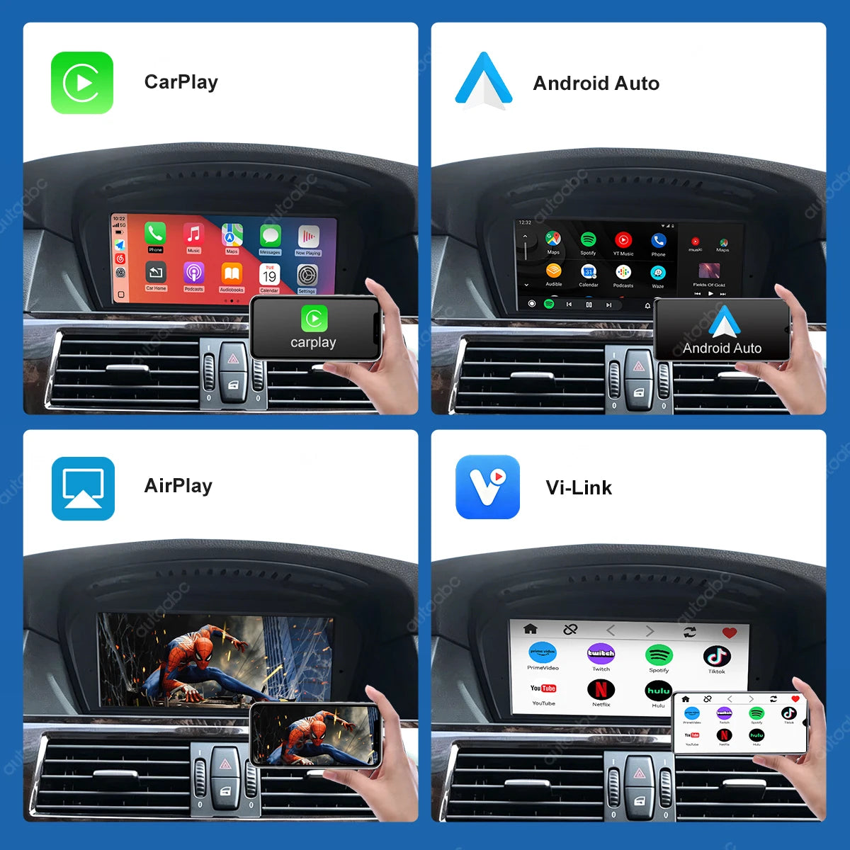 8'' Wireless CarPlay Car Multimedia Screen For BMW 3/5 Series E60 E90 2005-2012 CCC CIC To | AUTOKITSHOP