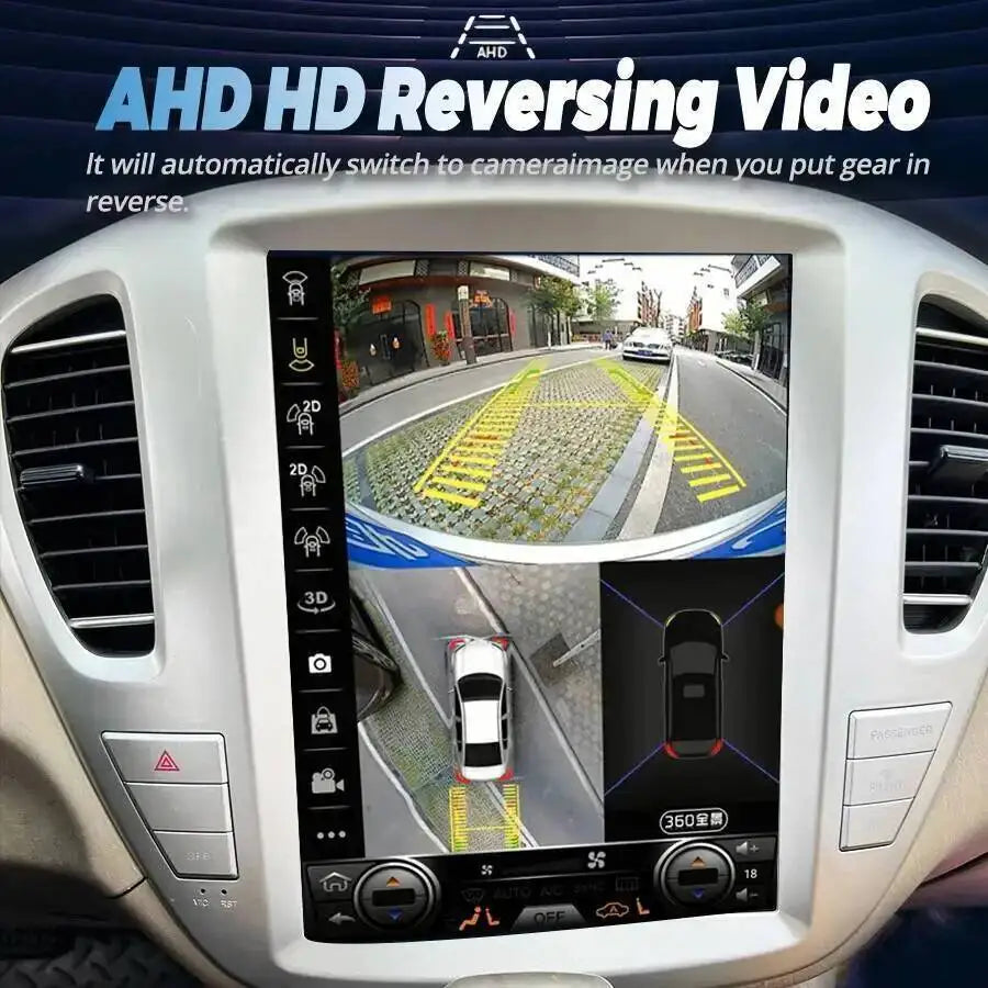 12.1'' 256GB Vertical Screen Car Radio Android 15 GPS For Toyota Highlander 2001-2007 Toyo