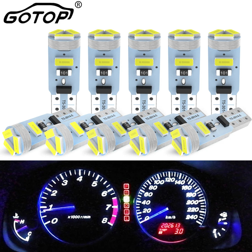 T5 Led Bulb W3W W1.2W Led Auto LED Lamp Led Canbus For Air conditioner button light Instru