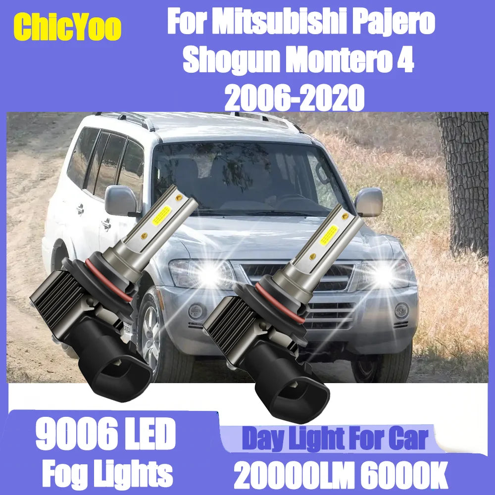 9006 Fog Lamps 20000LM Canbus 90W LED Fog Lights 6000K White Super Bright For Mitsubishi P