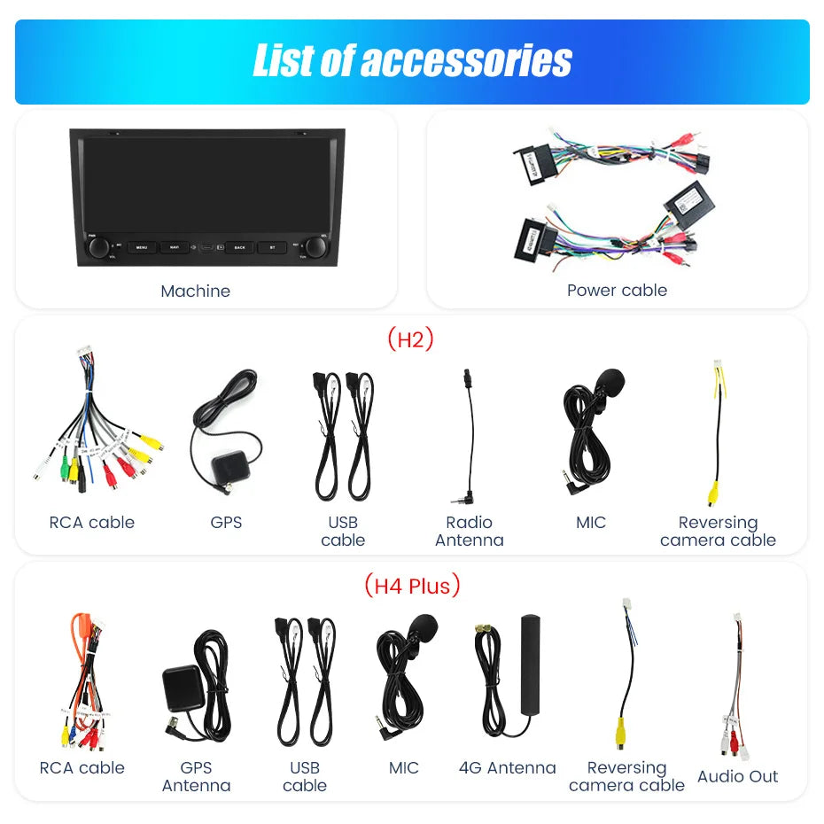 MEKEDE&NAVIFLY Android 15 Intelligent audio radio system For Audi A6 S6 RS6 1997-2004 Wire