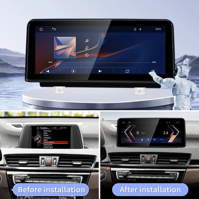 Android Auto Wireless Carplay Car Multimedia Player For BMW X1 F48 NBT EVO 2016-2022 10.25