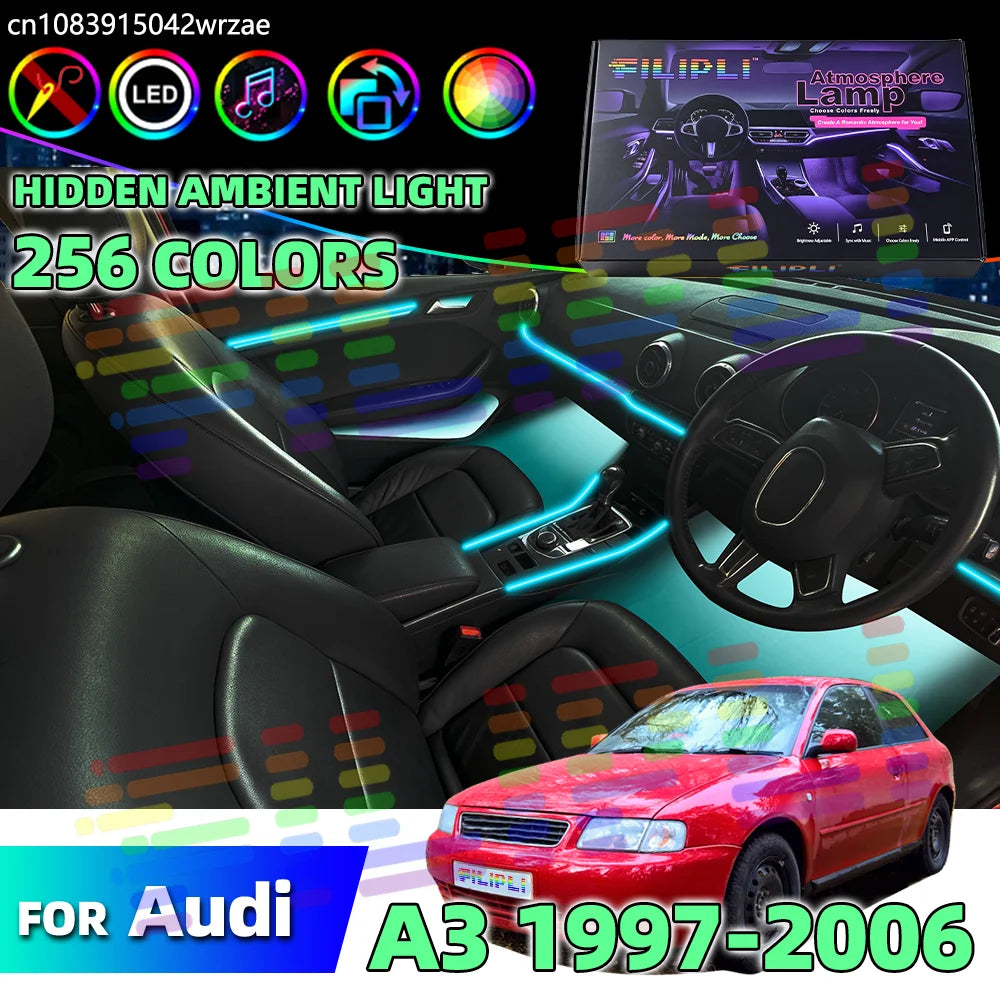 64 RGB - Ambient Light - for Audi A3 1997-2006 - Car Interior Lighting | AUTOKITSHOP