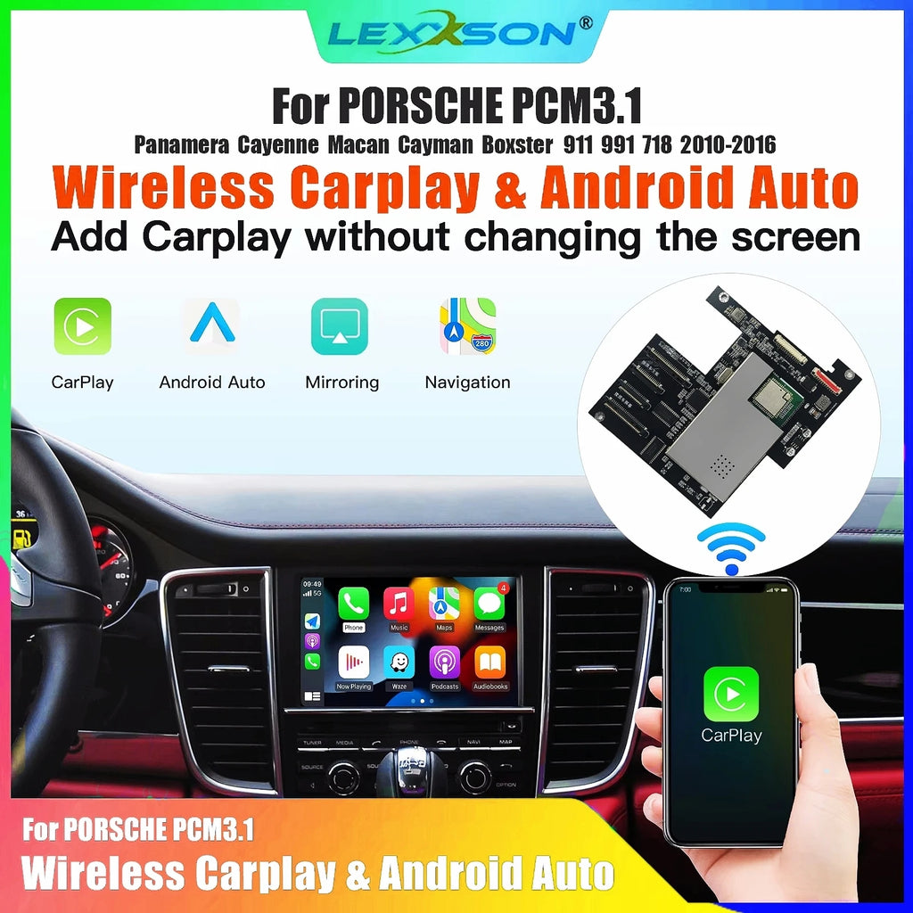 Wireless Carplay Android auto Module For Porsche PCM3.1 Panamera Cayenne Cayman Macan Boxs | AUTOKITSHOP