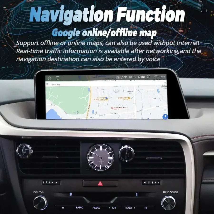 128GB For Lexus RX 2016-2019 Qualcomm Chips Android 15 Car Navigation GPS Multimedia Carpl | AUTOKITSHOP