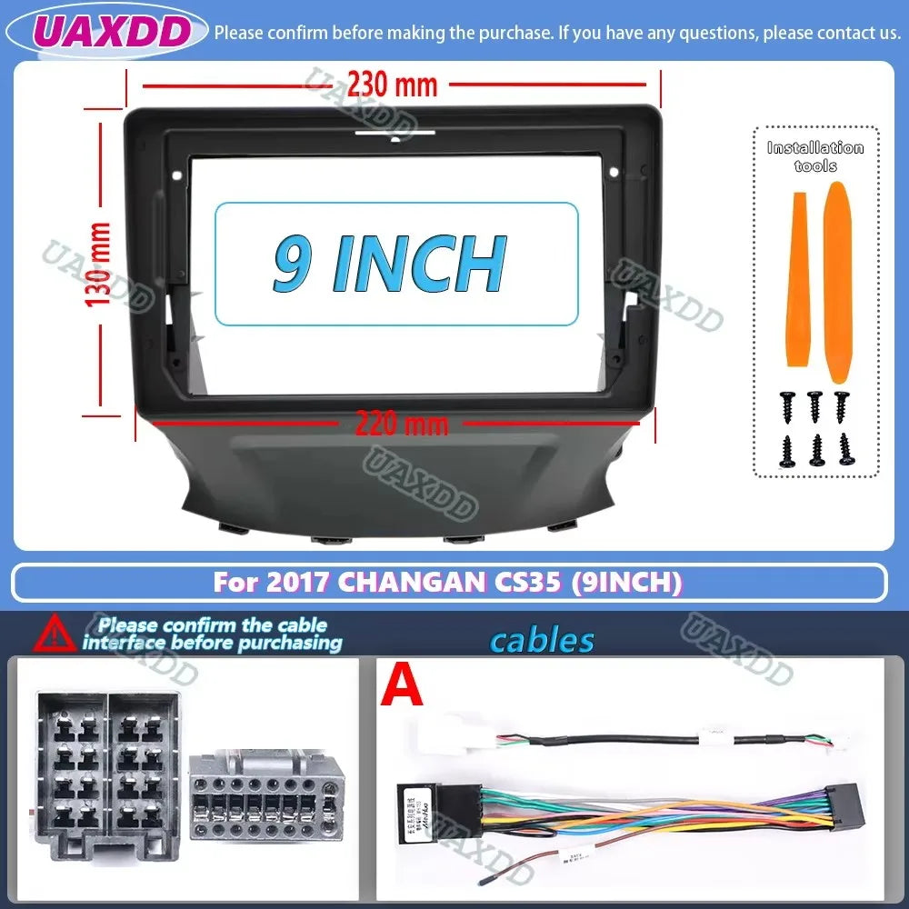 radio per auto 9 pollici FOR Changan CS35 2017+ Kit cruscotto audio Installa Facia Console