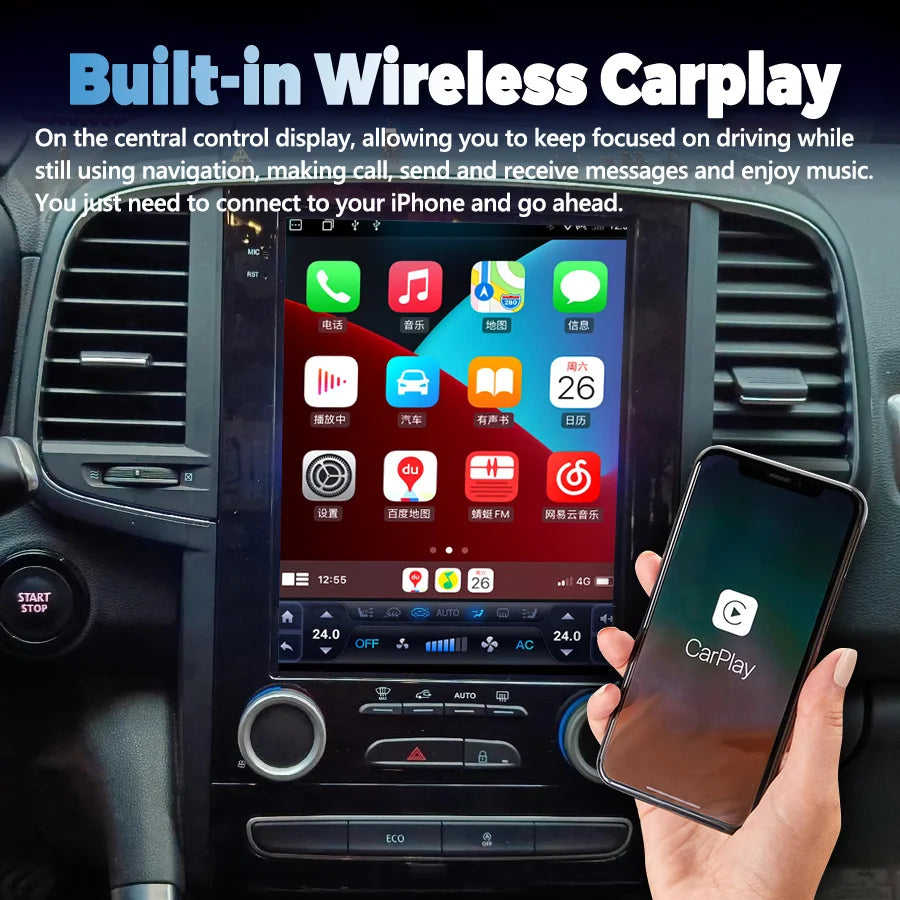 For Renault Megane 4 Samsung Koleos Talisman 2017-2019 Car GPS Radio Navigation Video Play