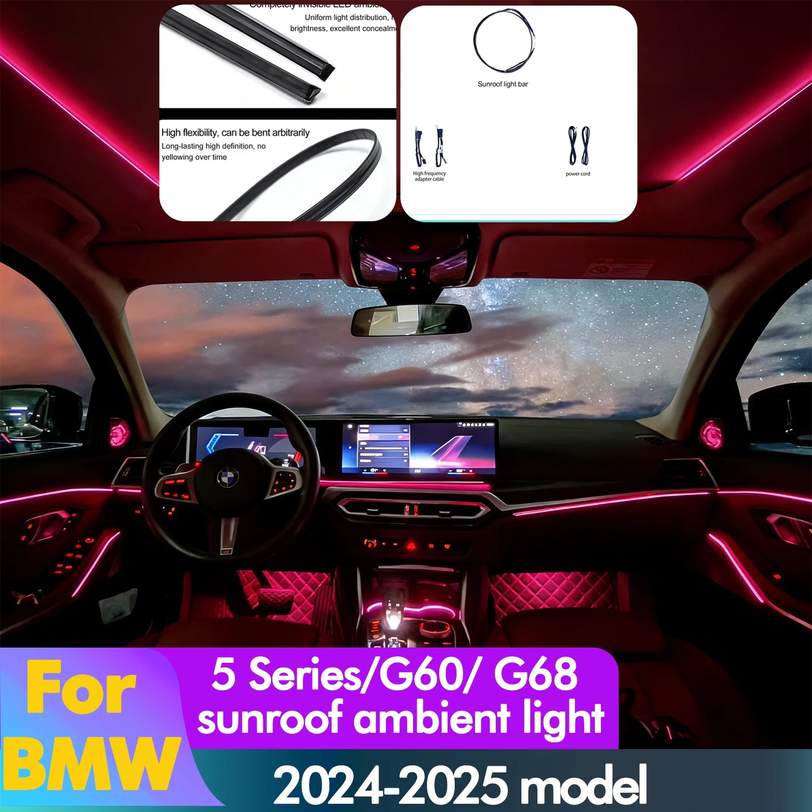 RGB - Ambient Light - for BMW G60 G68 2024-2025 - Car Interior Lighting