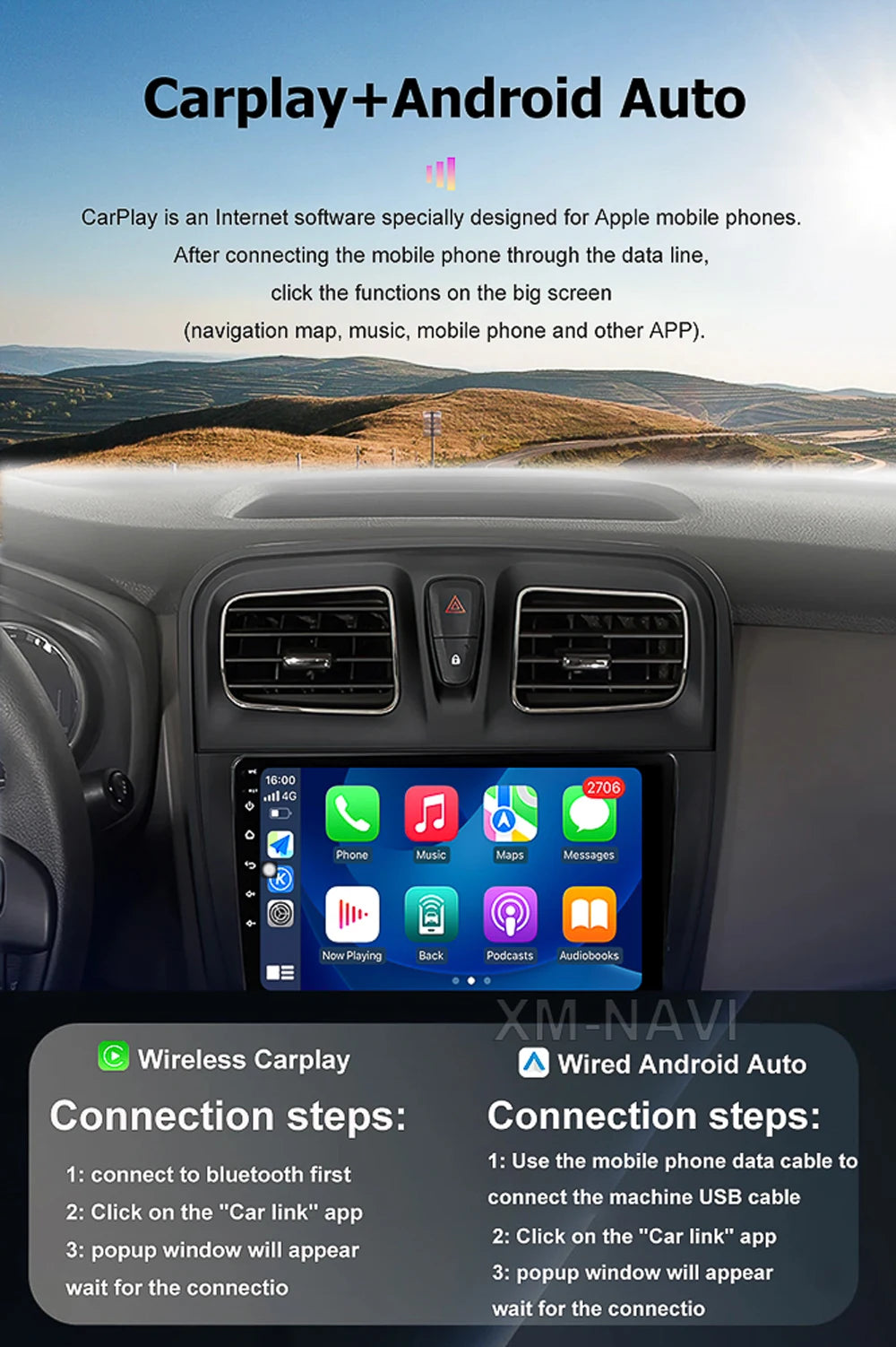 Wireless Carplay For Dodge Dart 2012 - 2016 Android 16 Auto Car Radio Multimedia Video Pla