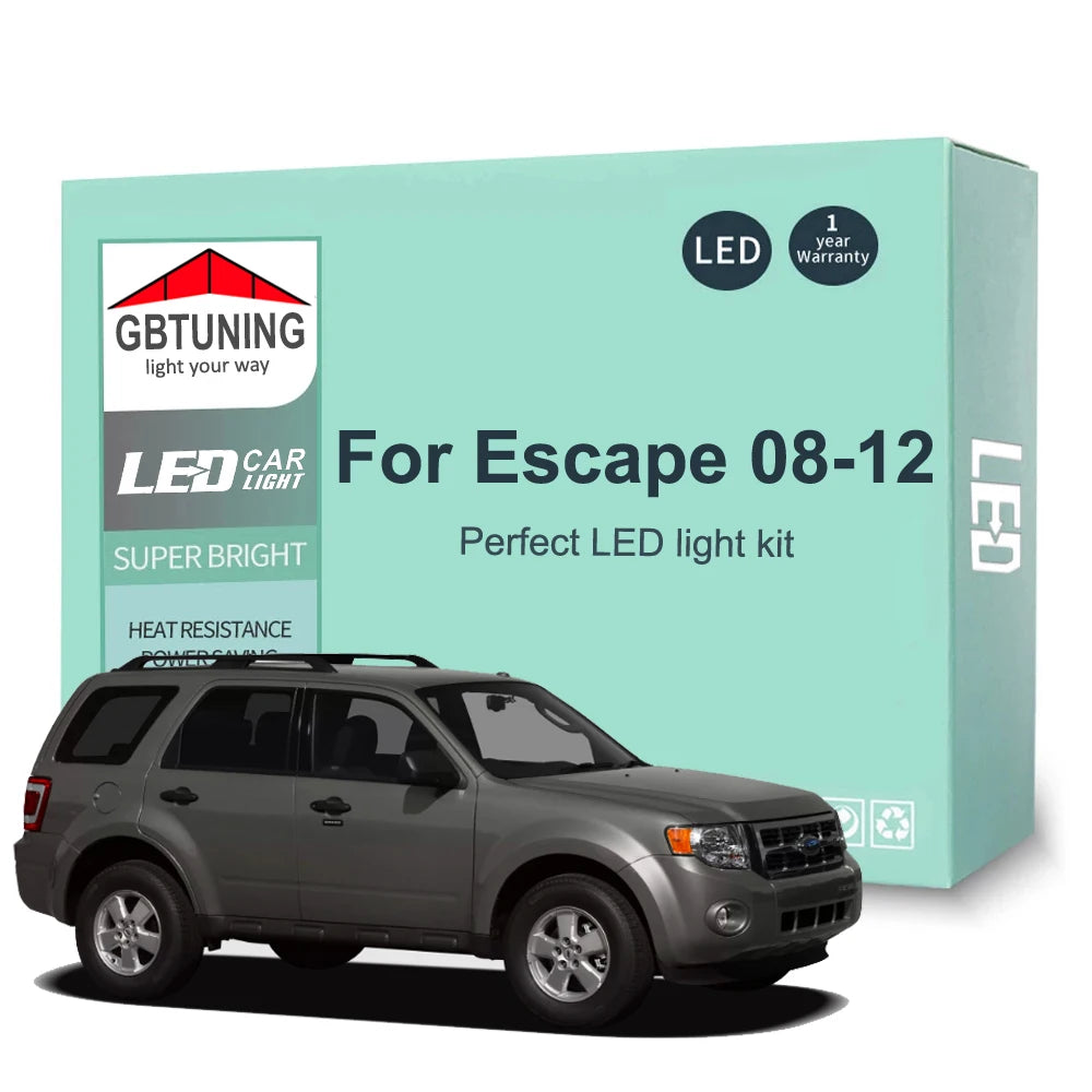 13-Piece LED Interior Light Kit for Ford Escape - Canbus Error-Free Bulbs | AUTOKITSHOP