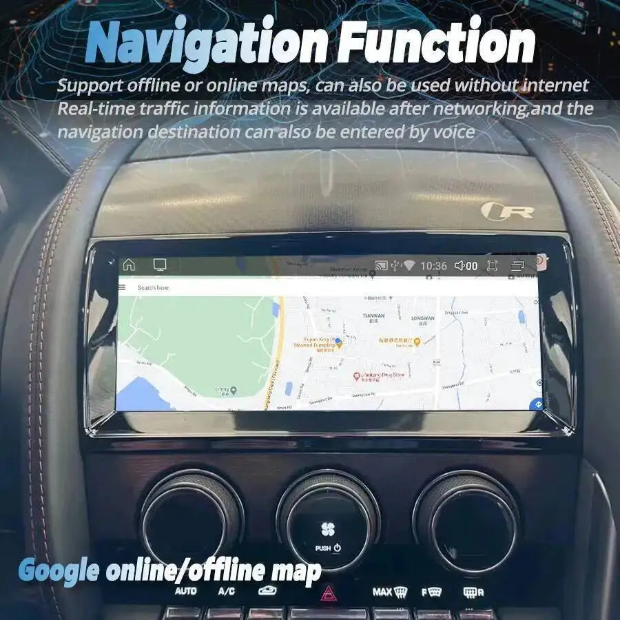 10.25inch RDS Car Radio HU QLED Navirider ScreenFor Jaguar F-type 2013-2019 GPS Navigation