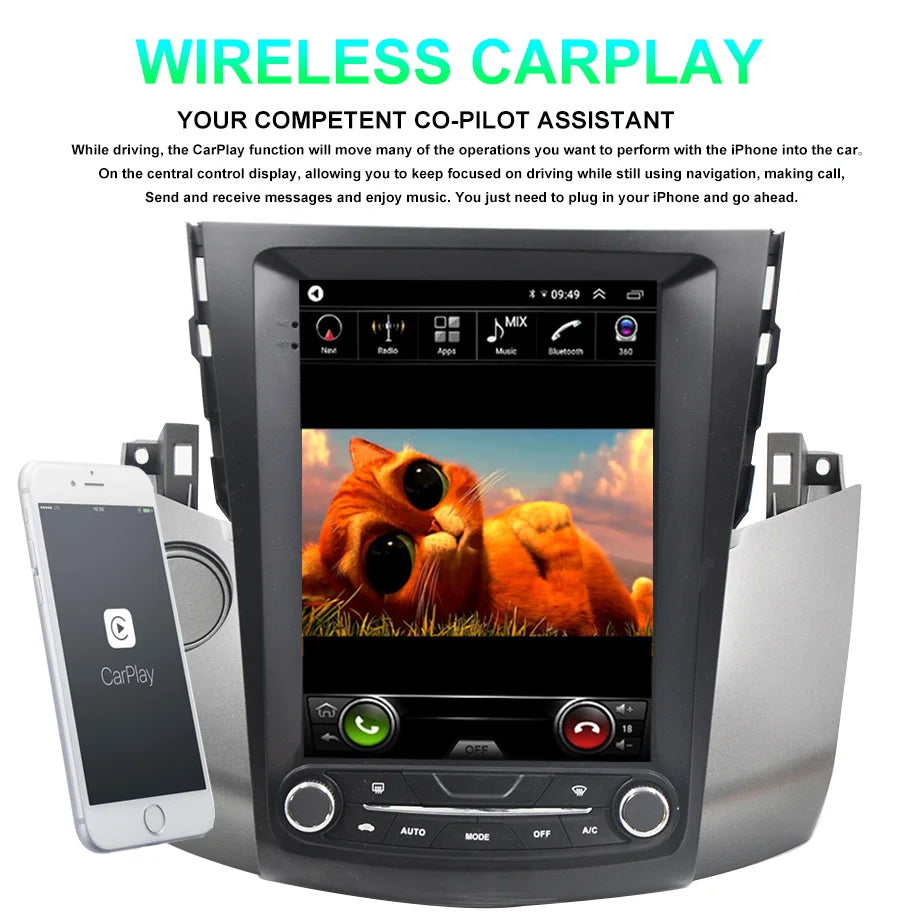 10.4" Touch Screen Car Radio For Toyota RAV4 Rav 4 2008-2010-2011 Android 14 Car Multimedi