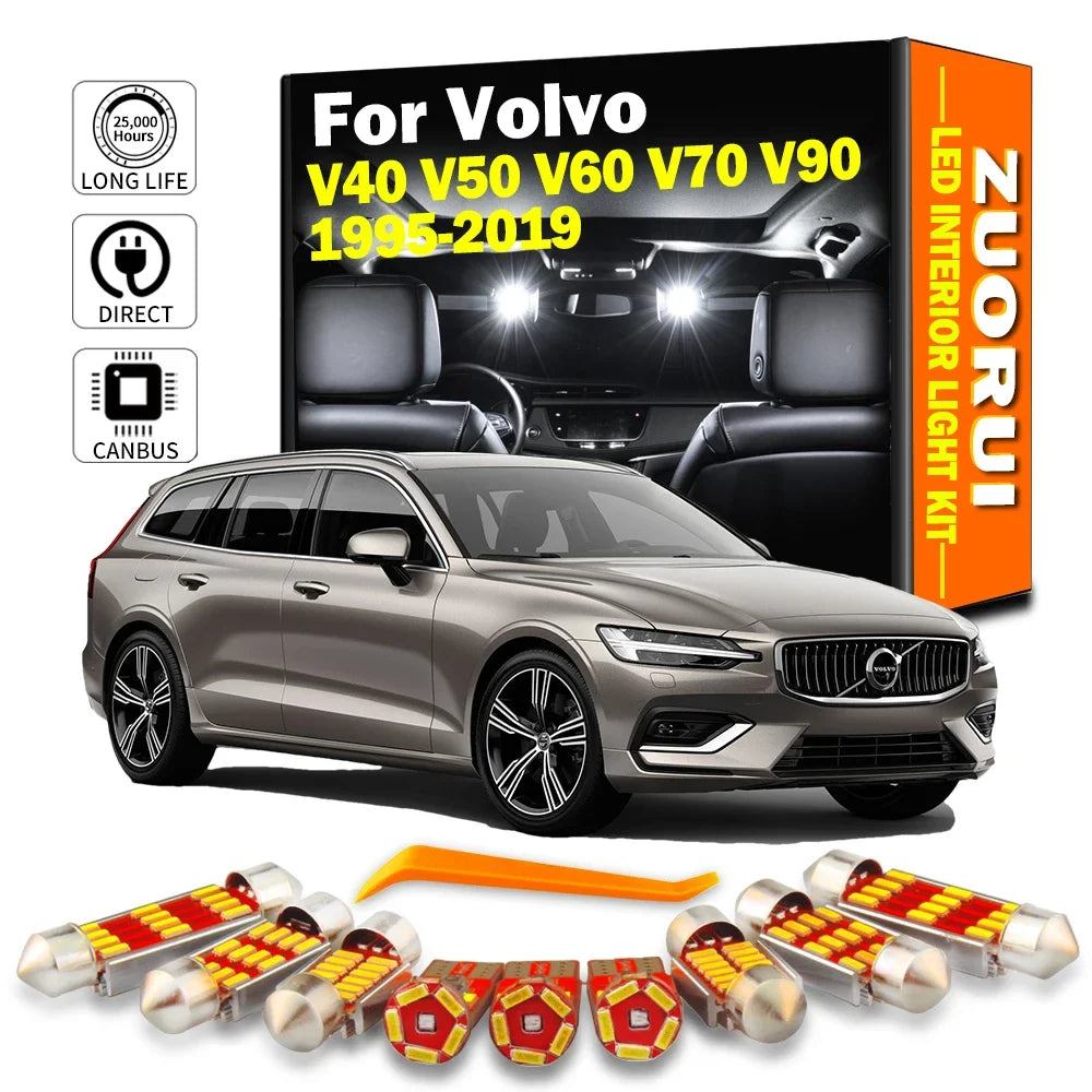 LED Interior Light Kit for Volvo V40 V50 V60 V70 V90 1995-2005 - Canbus Dome Map Door Trunk Bulbs | AUTOKITSHOP