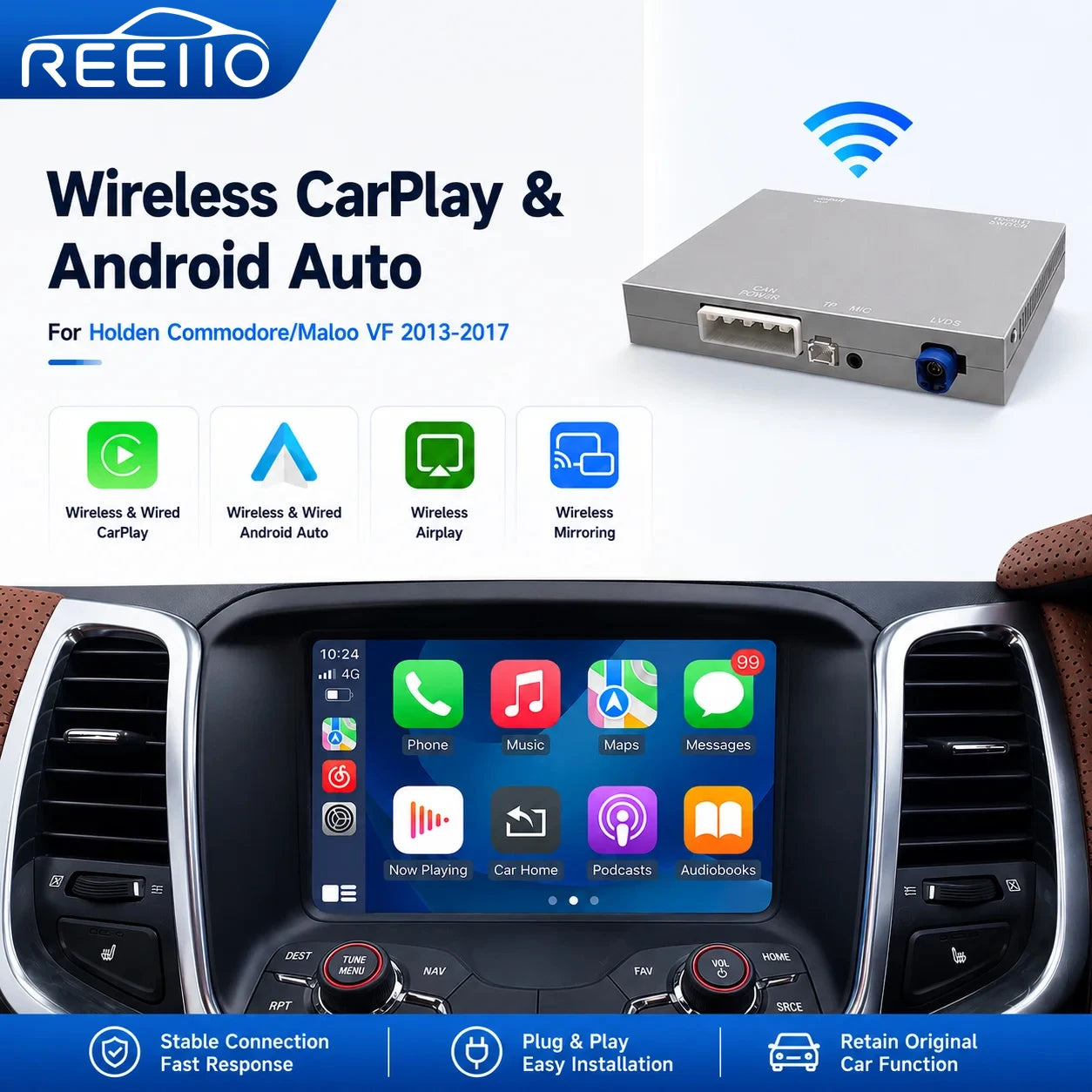 Wireless Carplay Android Auto For Holden Commodore/Maloo VF 2013-2017 Multimedia Head Unit
