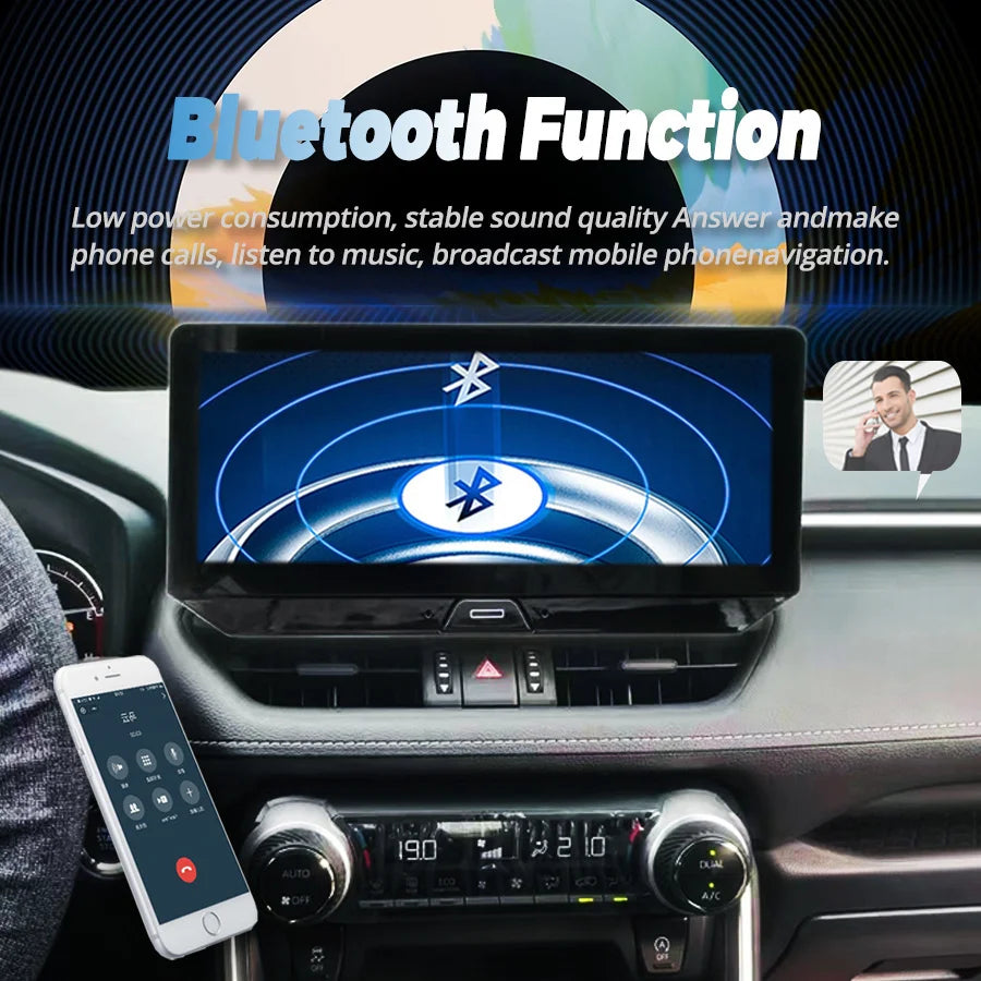 12.3inch Car Radio Android 14 Screen For Toyota RAV4 Prime XSE 2021 2022 2020 2019 Multime