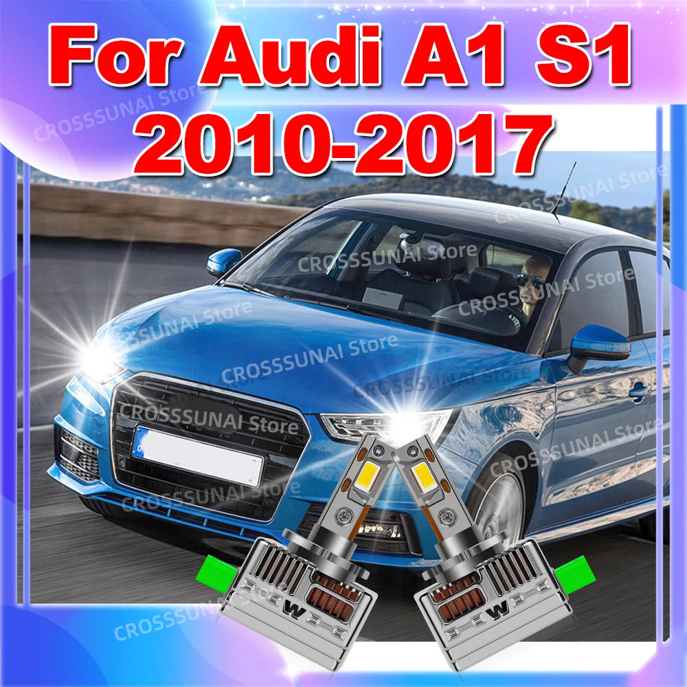LED Canbus Headlight 6000K 50000LM Auto Xenon Bulbs Replacement For Audi A1 S1 2010 2011 2