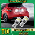 2X LED License Plate Light W5W T10 Canbus Bulb For Peugeot 208 1 2 Accessories 2012-2016 2