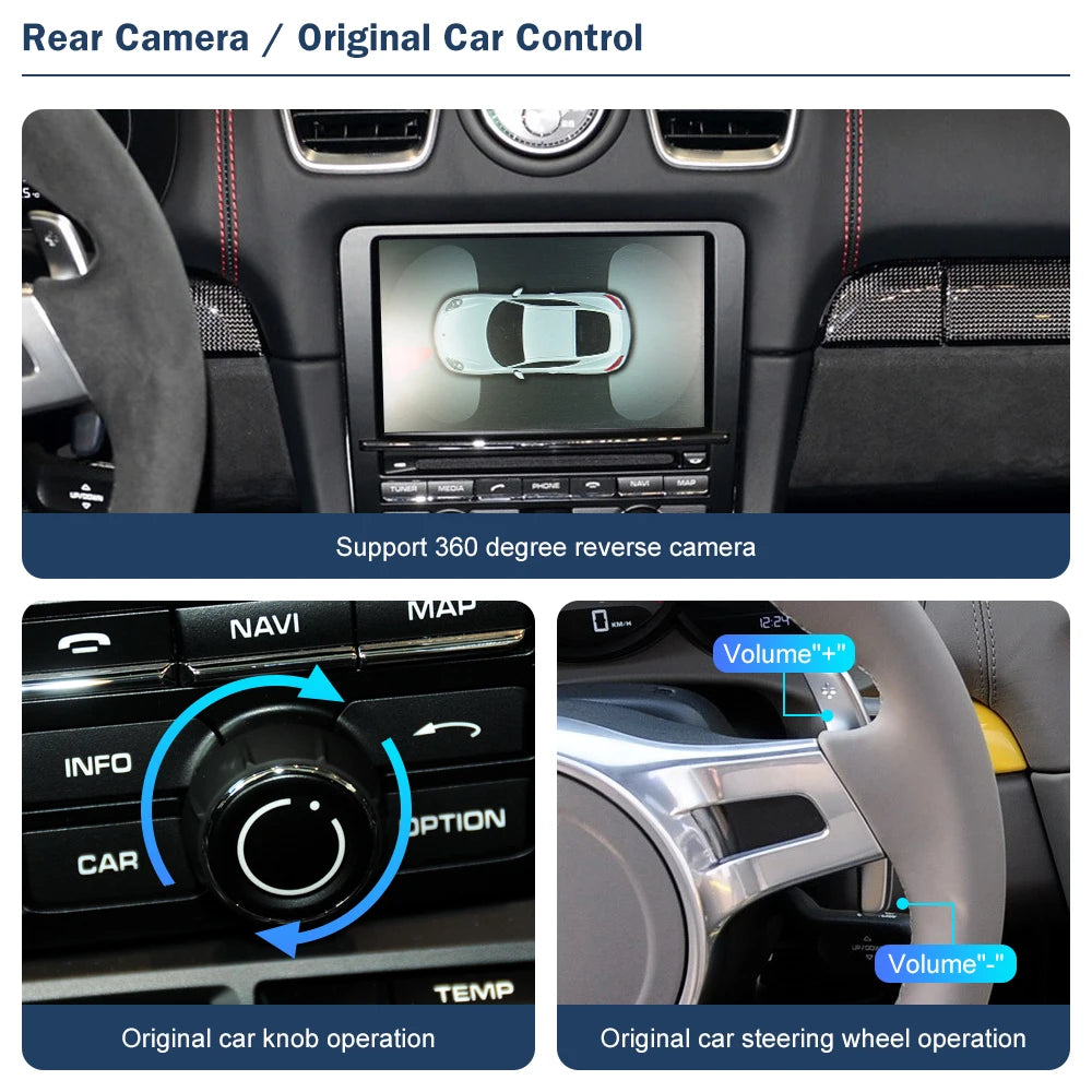 Road Top Wireless CarPlay for Porsche Boxster 718 PCM 3.1 System 2012-2015 with Android Au | AUTOKITSHOP