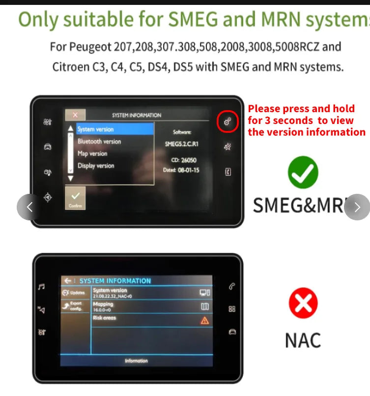 CarPlay & Android Auto Wireless For Peugeot Citroën SMEG - Compatible with 208 308 308 508 | AUTOKITSHOP
