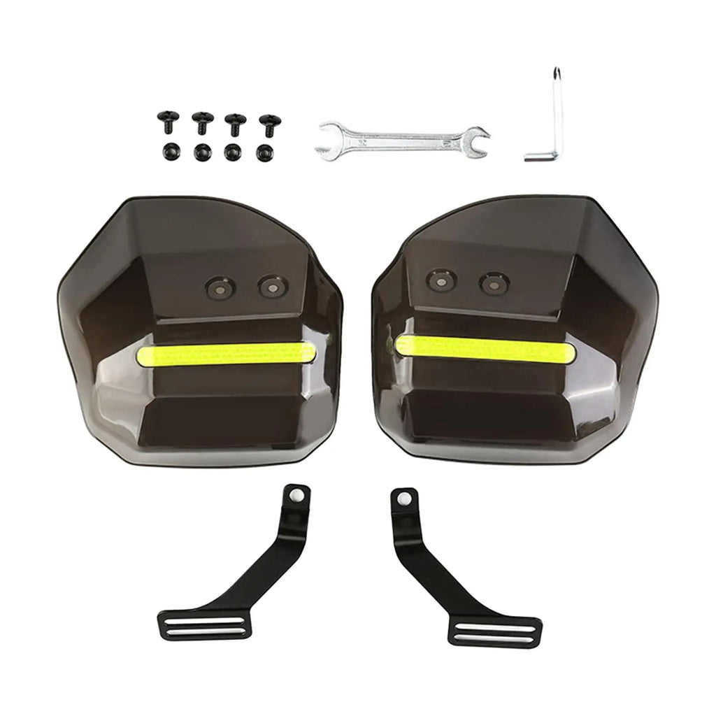 2x Motorcycle Handguards Handle Protectors Hand Guards Professional Rainproof Universal Handleba - Automotive LED Light