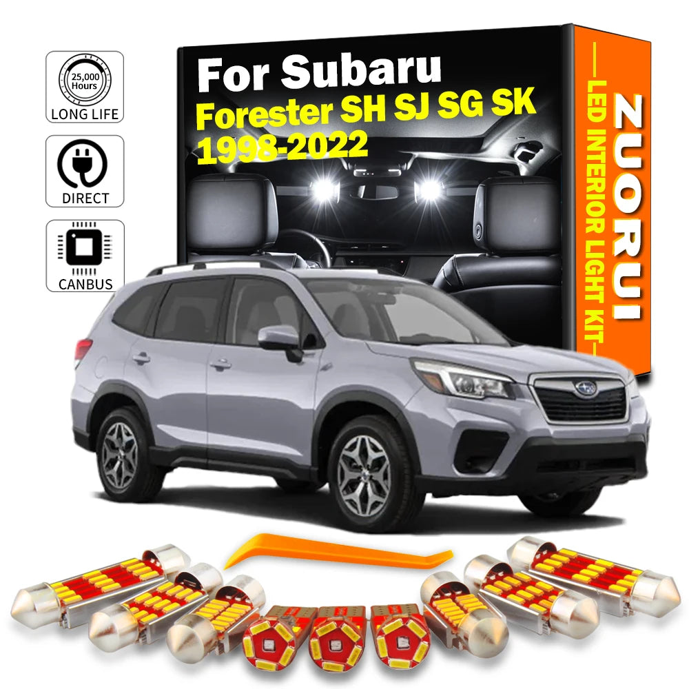 LED Interior Light Kit for Subaru Forester SH SJ SG SK 1998-2015 - Canbus Dome Map Door Trunk Bulbs | AUTOKITSHOP