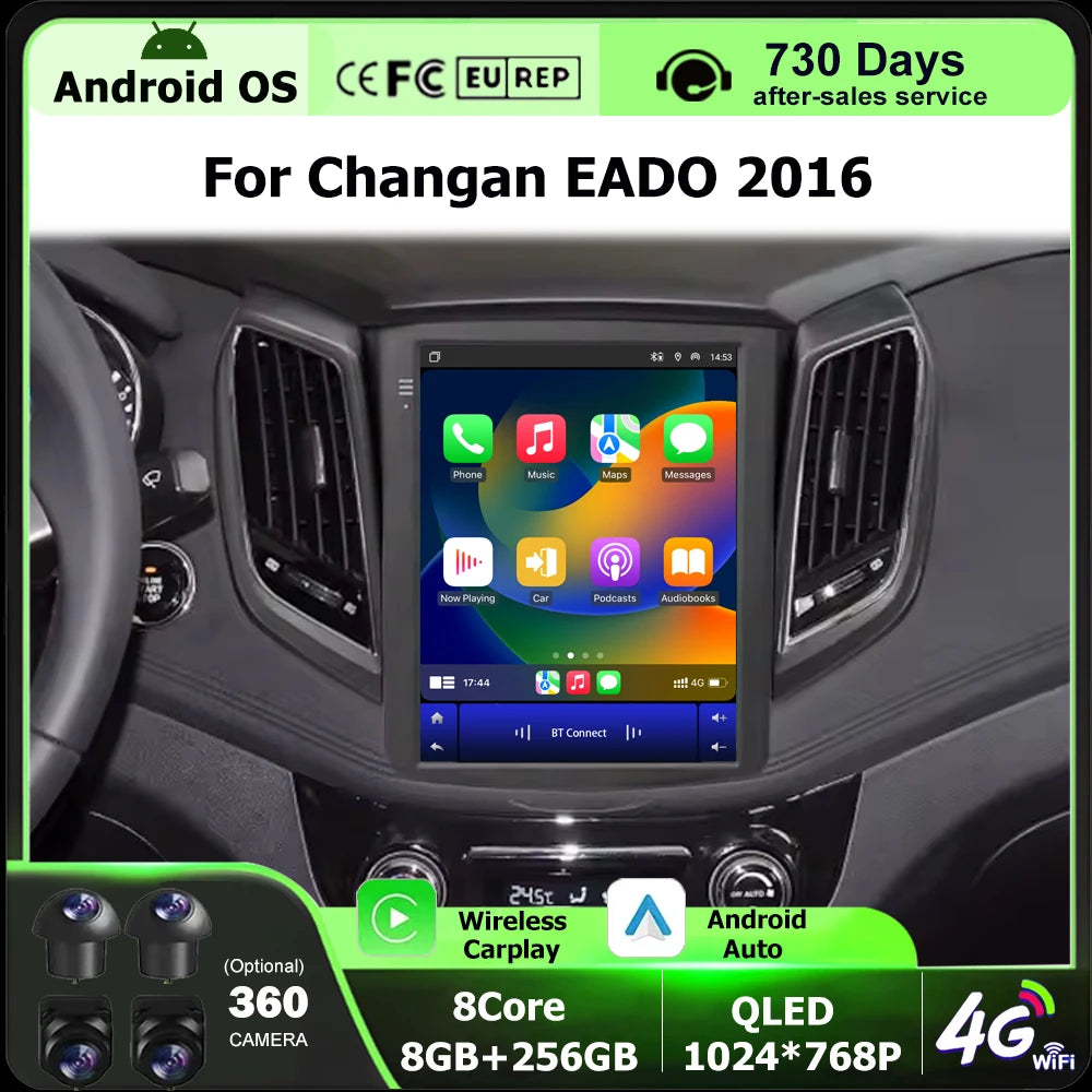 9.7'' Car Radio Navigation GPS Multimedia Video Player For Changan EADO 2016 Android 16 Au