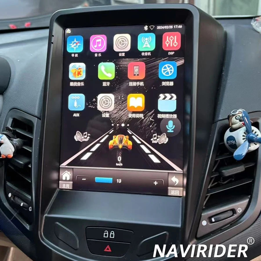10.4inch Car Radio Android 15 Video Player For Ford Fiesta 2009-2015 GPS Carplay DSP Car M