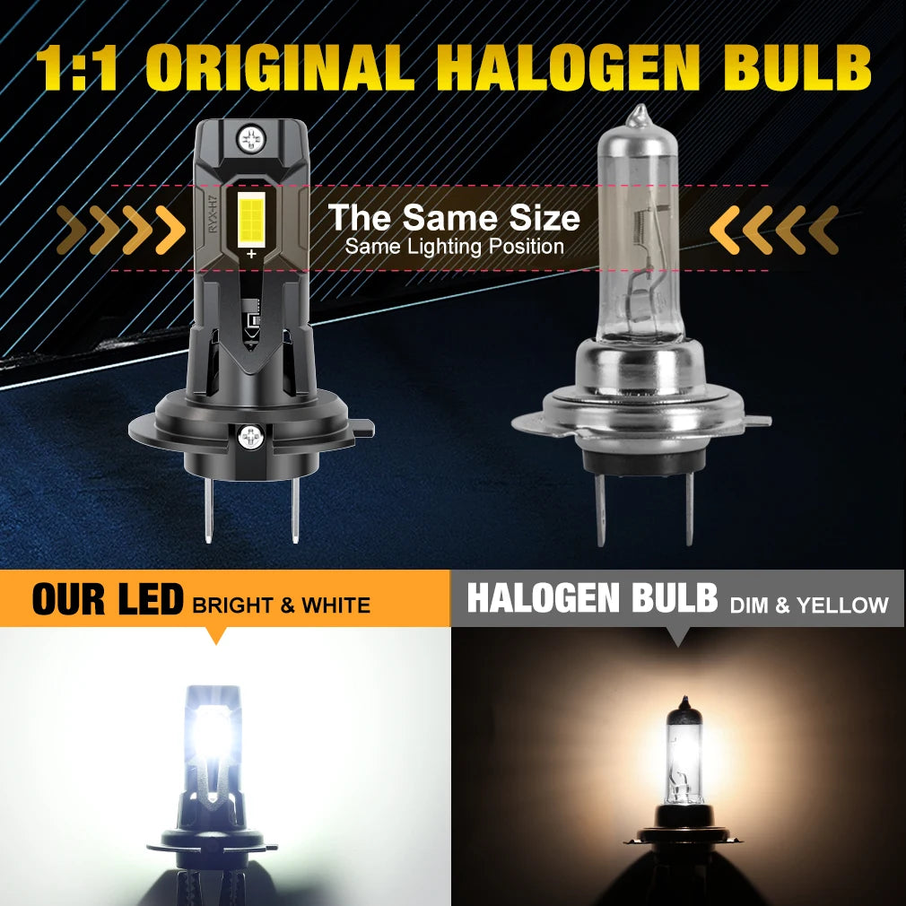 XSTORM H7 Led Lights for Car 30000LM LED H7 Headlight Canbus Auto Lamp 120W 7035 CSP Headl