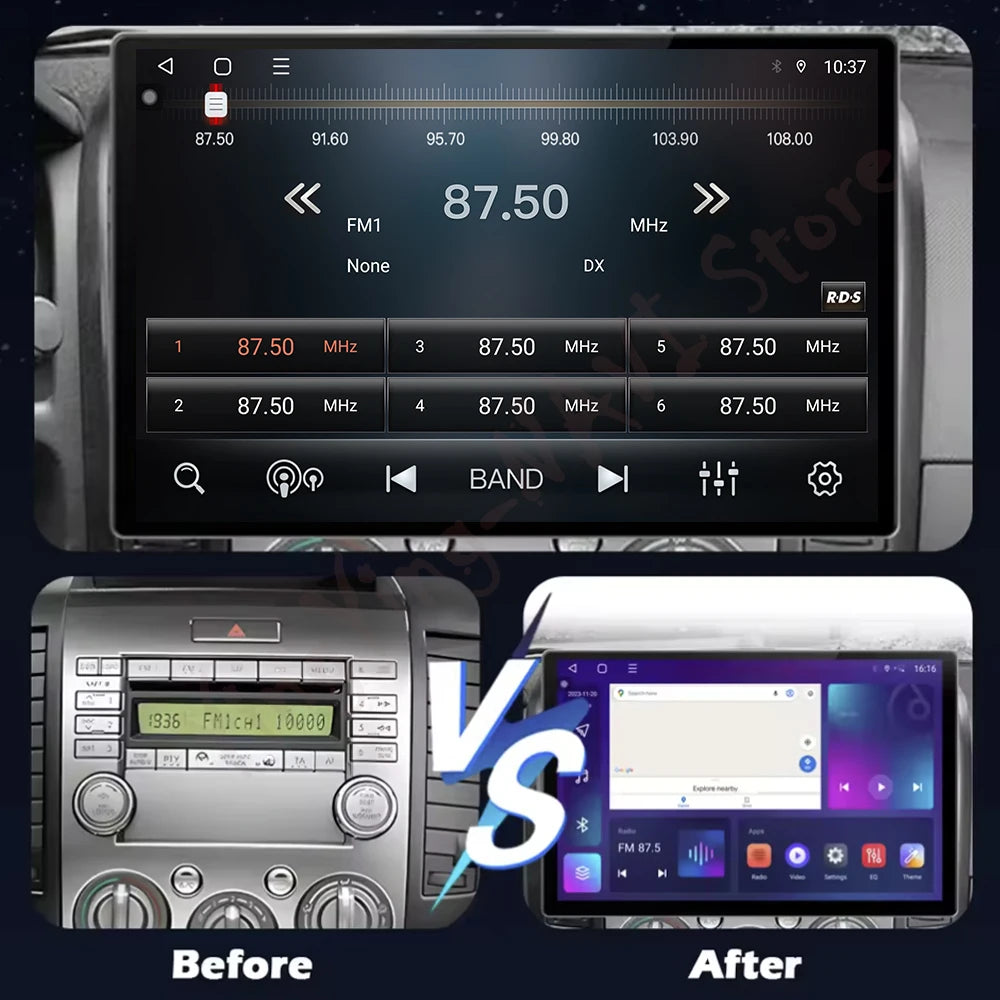 1920*1200P For Ford Ranger 2006-2011 Mazda BT-50 12.3 screen Car Radio Multimedia Video Pl
