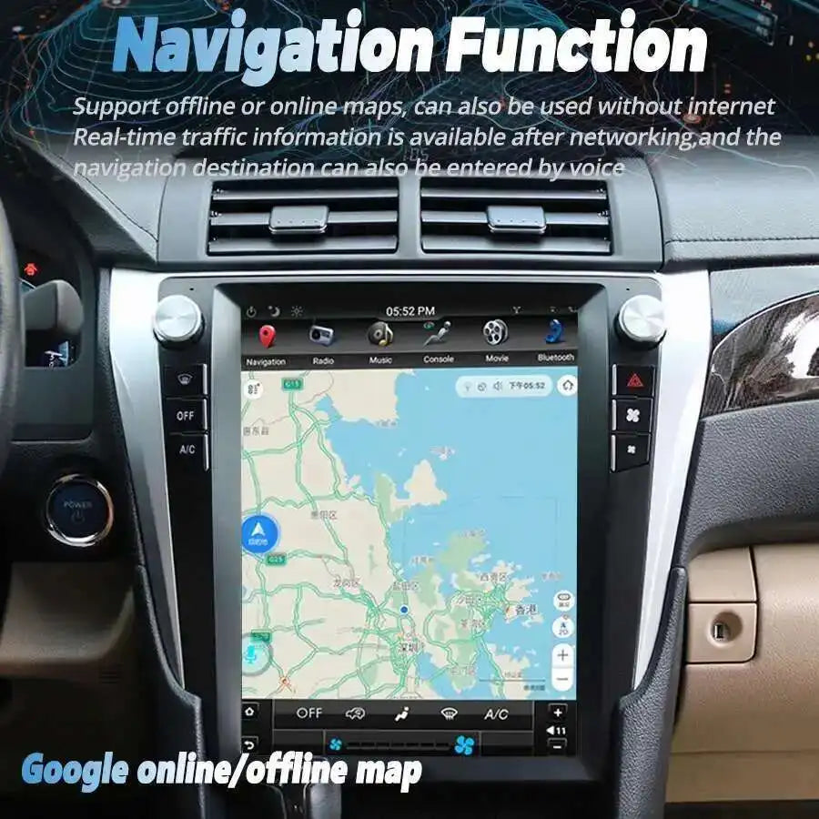256GB CarPlay 12.1inch Android 15 Screen For Toyota Camry XV 50 55 2012-2017 2din Radio Mu | AUTOKITSHOP