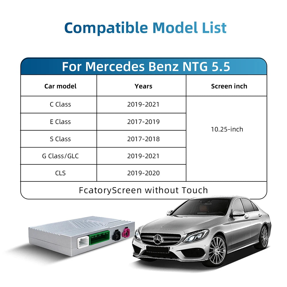 ANYFAR Wireless Carplay Android Auto Interface For Mercedes Benz E Class W213 2017-2021 NT | AUTOKITSHOP