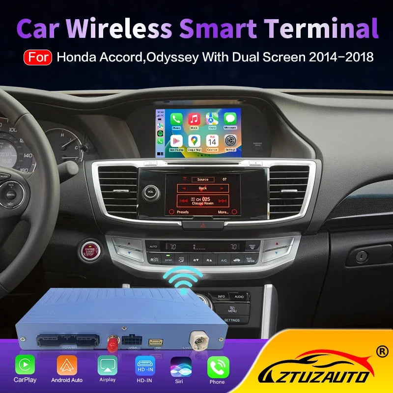 Wireless CarPlay Android Auto for Honda Accord / Odyssey Mirror Aftermarket CarPlay Upgrad