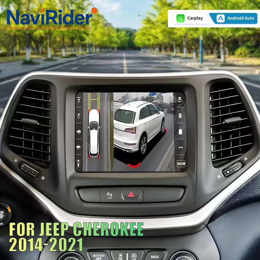 For Jeep Cherokee 2014-2021 Stereo Navigation GPS Carplay Car 8.4'' Android 15 Screen Mult