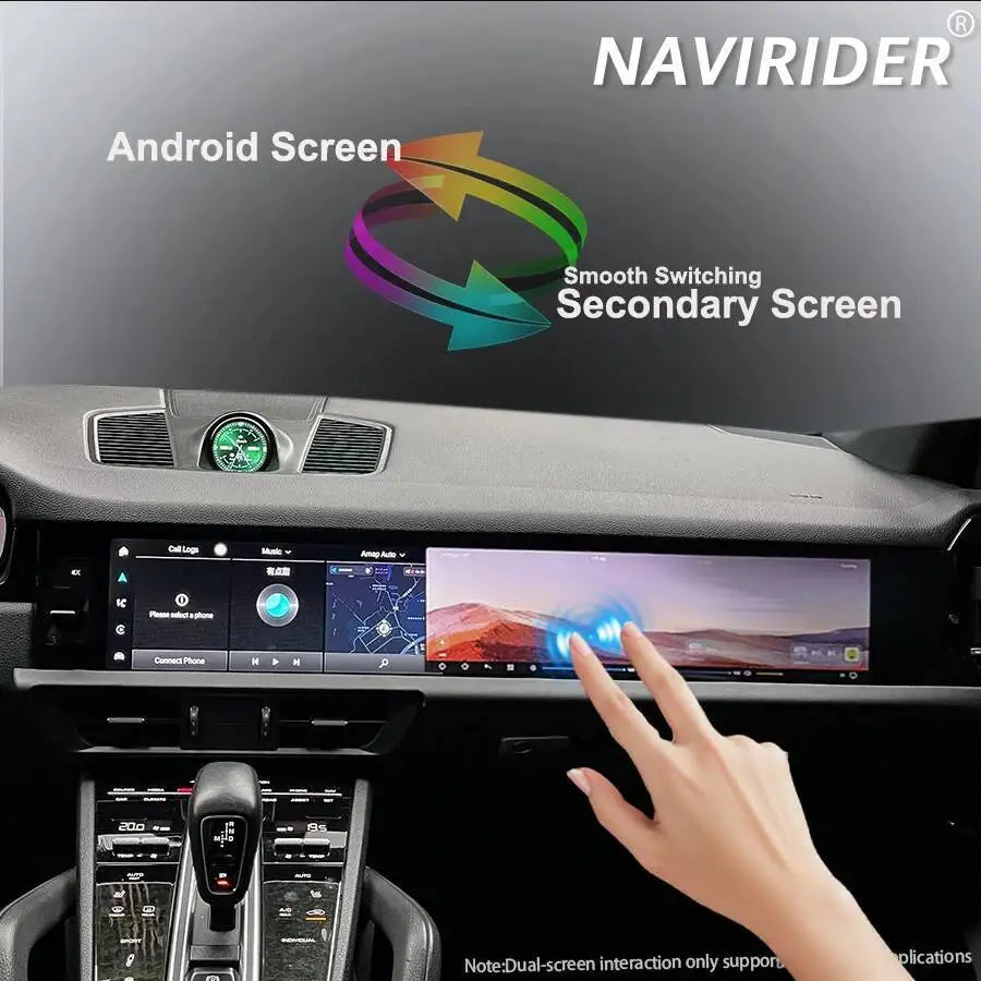 Android 15 Car Radio 12.3+12.3Inch Interactive For Porsche Cayenne 2018-2024 GPS Navigatio | AUTOKITSHOP