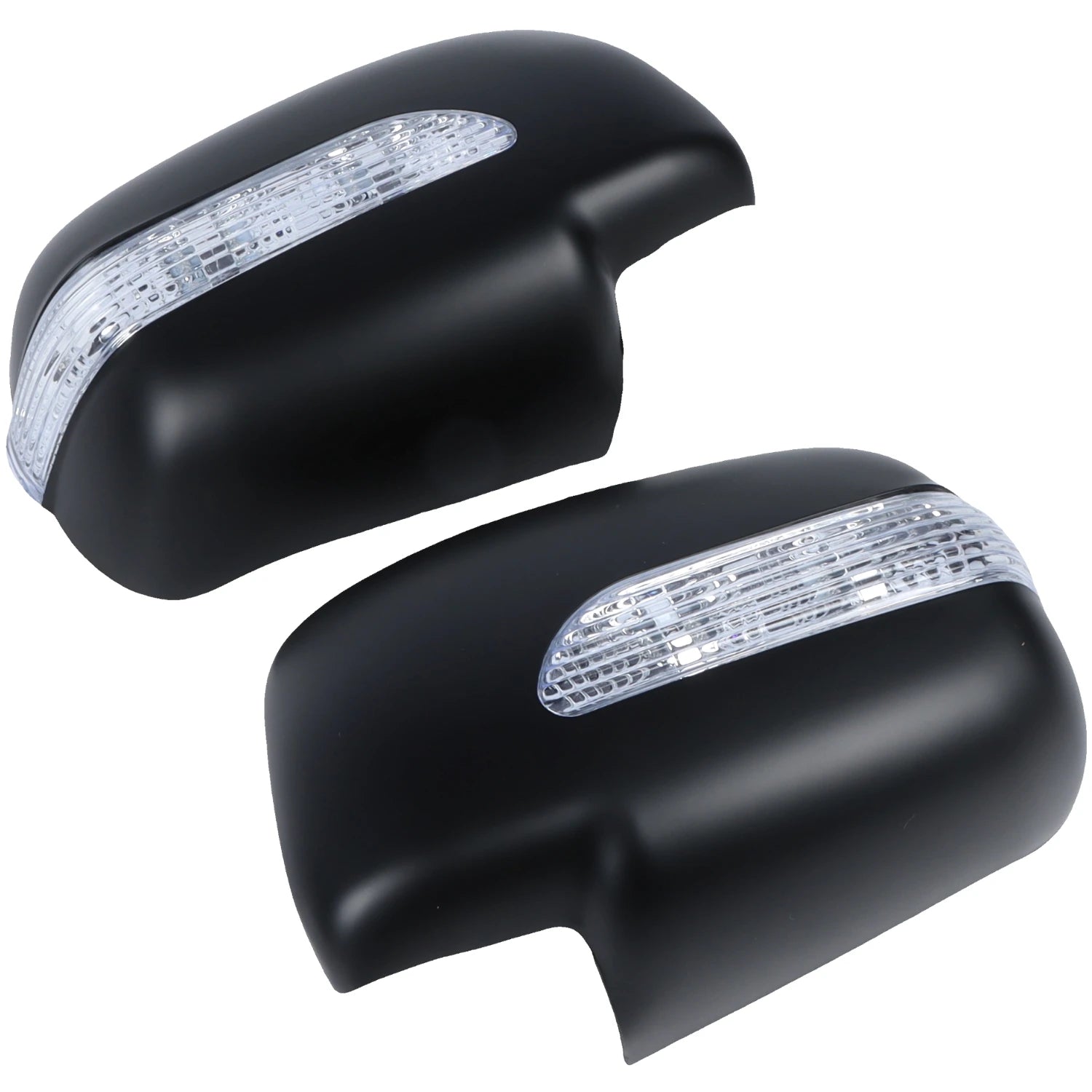 New Gloss Black Side Door Mirror Covers With Led Light For Toyota Tacoma 2005-2014 Rear Vi