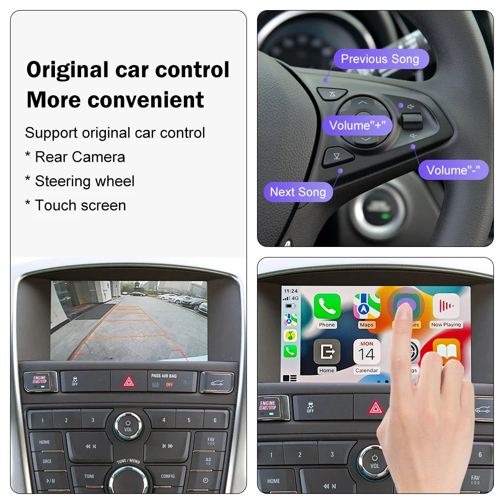 Wireless Carplay for Buick Verano 2015-2019 8" LCD screen, Android Auto Mirror Link Airpla | AUTOKITSHOP