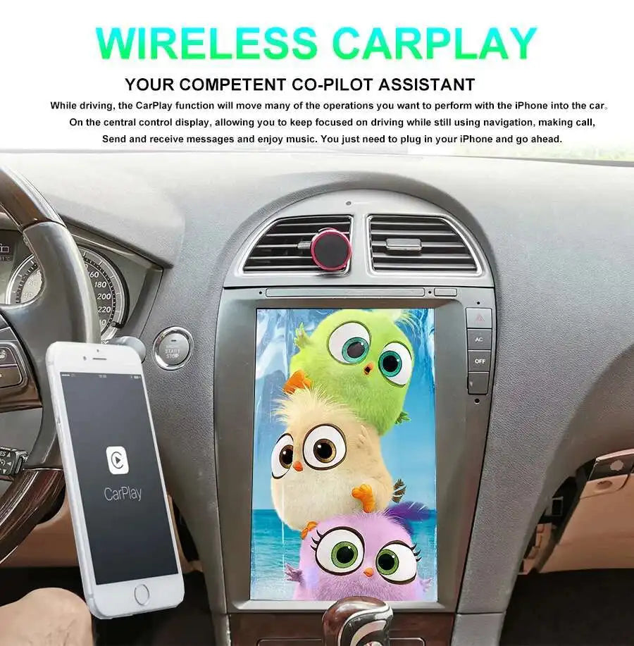 12.8" Vertical screen Android 14 Car Radio For Lexus ES ES240 ES300 ES330 ES350 Car Dvd Pl