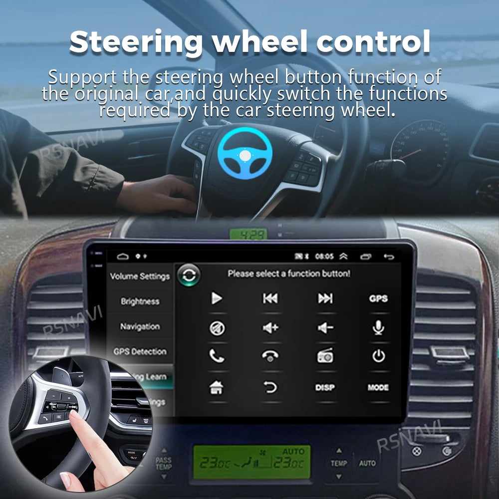 Android 16 For KIA Carnival VQ 2006 - 2014 2K QLED Android Car Radio Multimedia Video Play