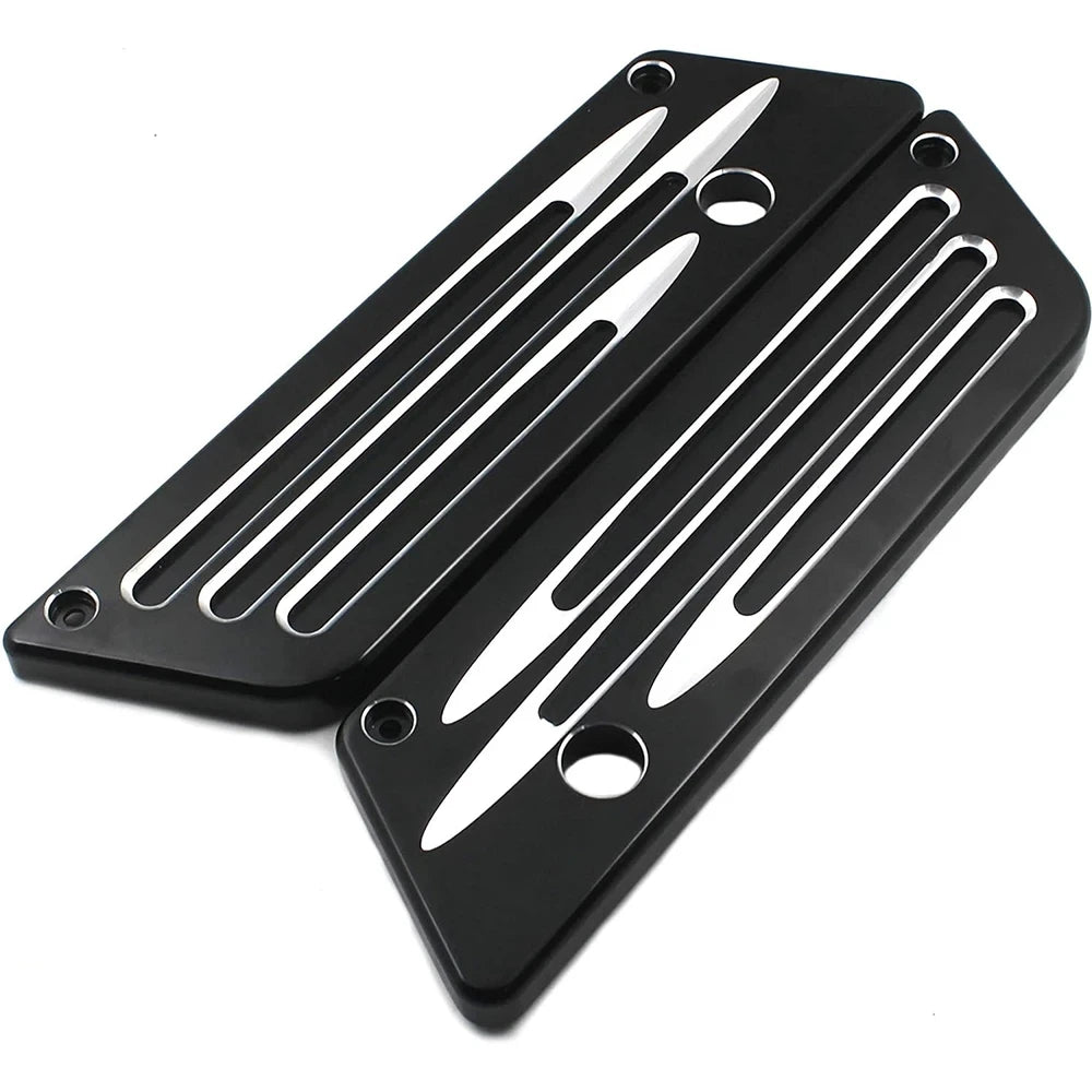 Motorcycle Black Saddlebag Latch Cover Hard Panel Replacement For Harley Touring FLHR FLHX FLHT  - Automotive LED Light