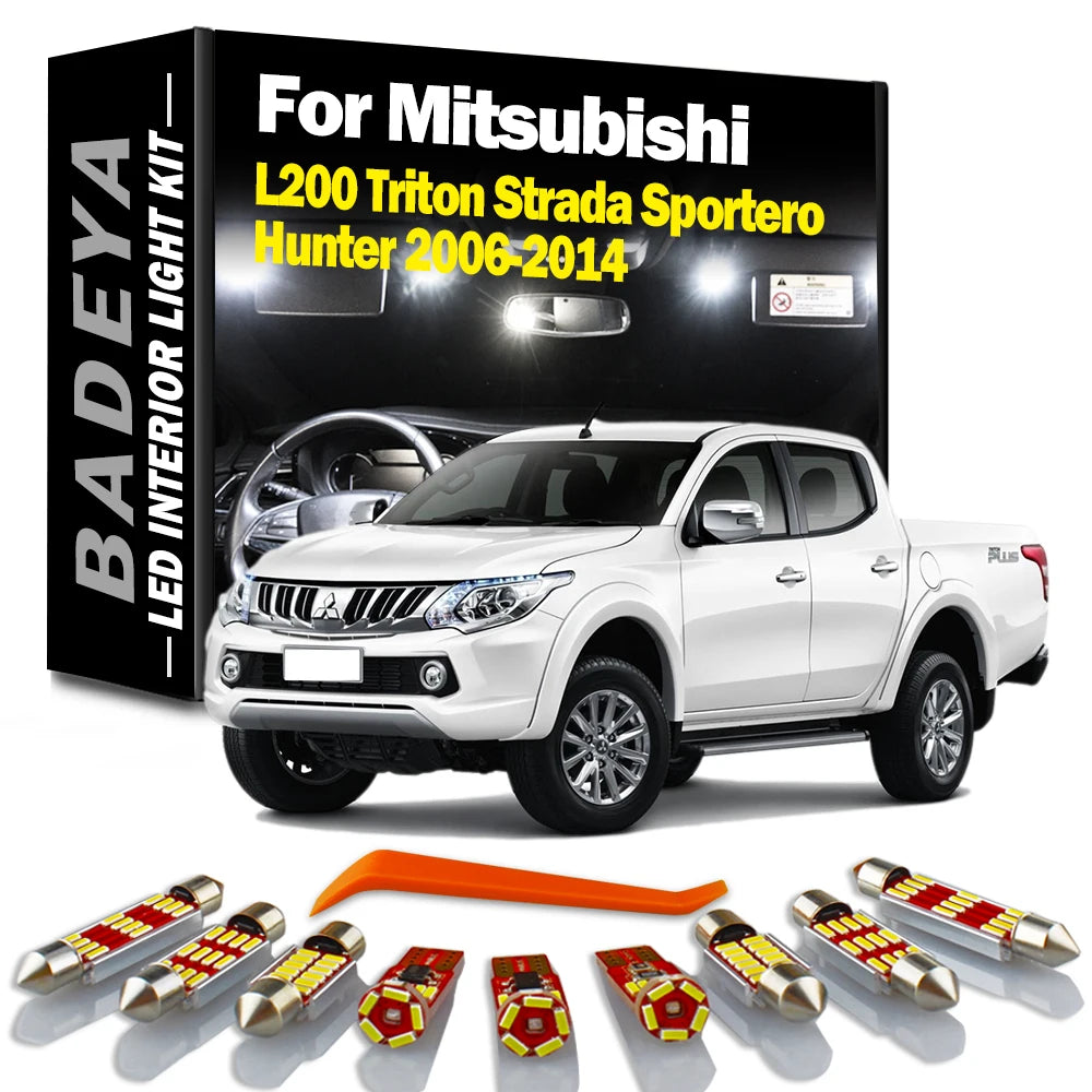 LED Interior Indoor Light Kit For Mitsubishi L200 Triton Strada Sportero Hunter 2006 2008
