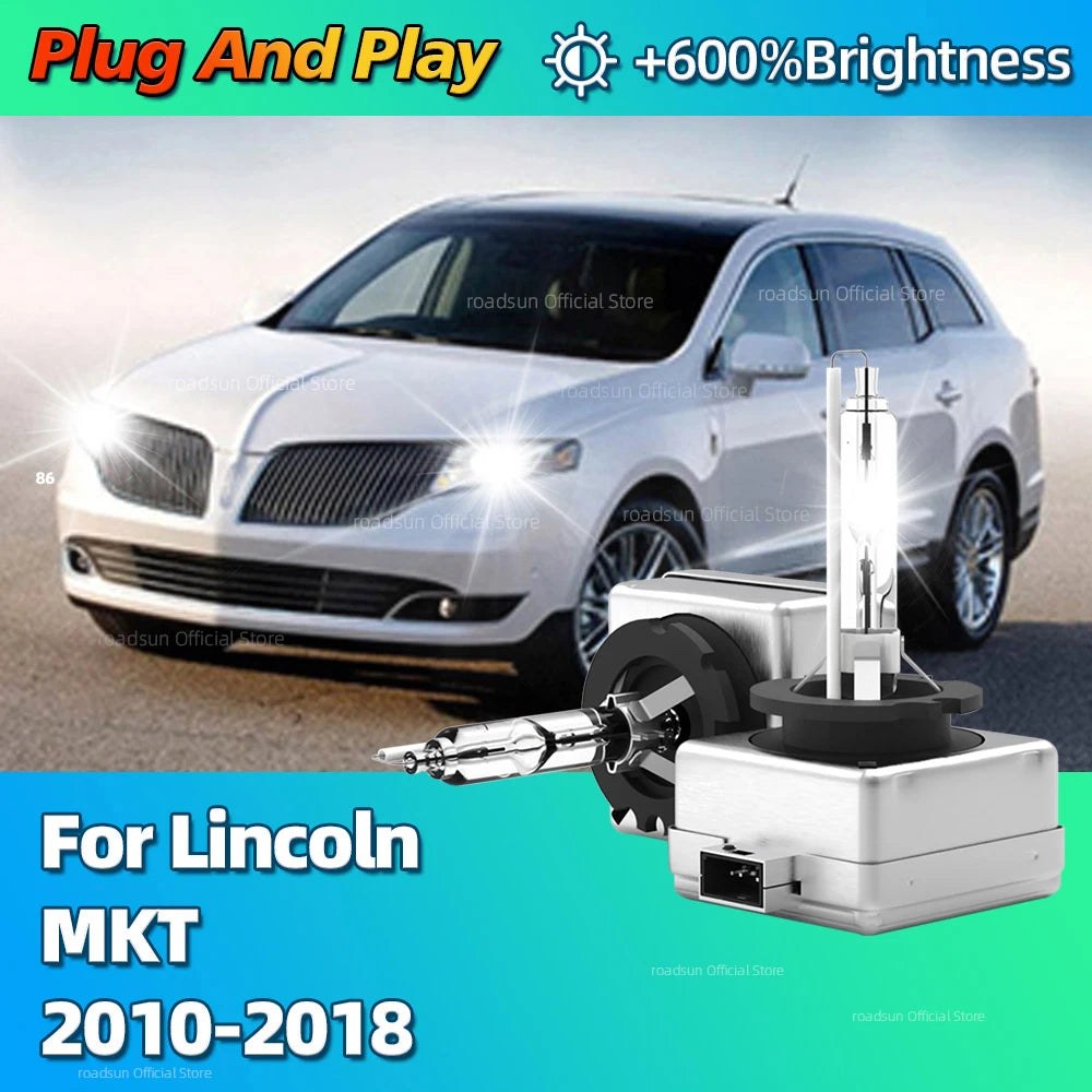 35W Xenon D3S HID Bulb 6000K Auto Light Replacement Car Headlight For Lincoln MKT 2010 201