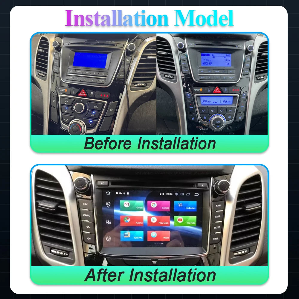 Android 16 Car Radio For Hyundai I30 Elantra Gt 2012-2017 Multimedia Video Player Gps navi | AUTOKITSHOP