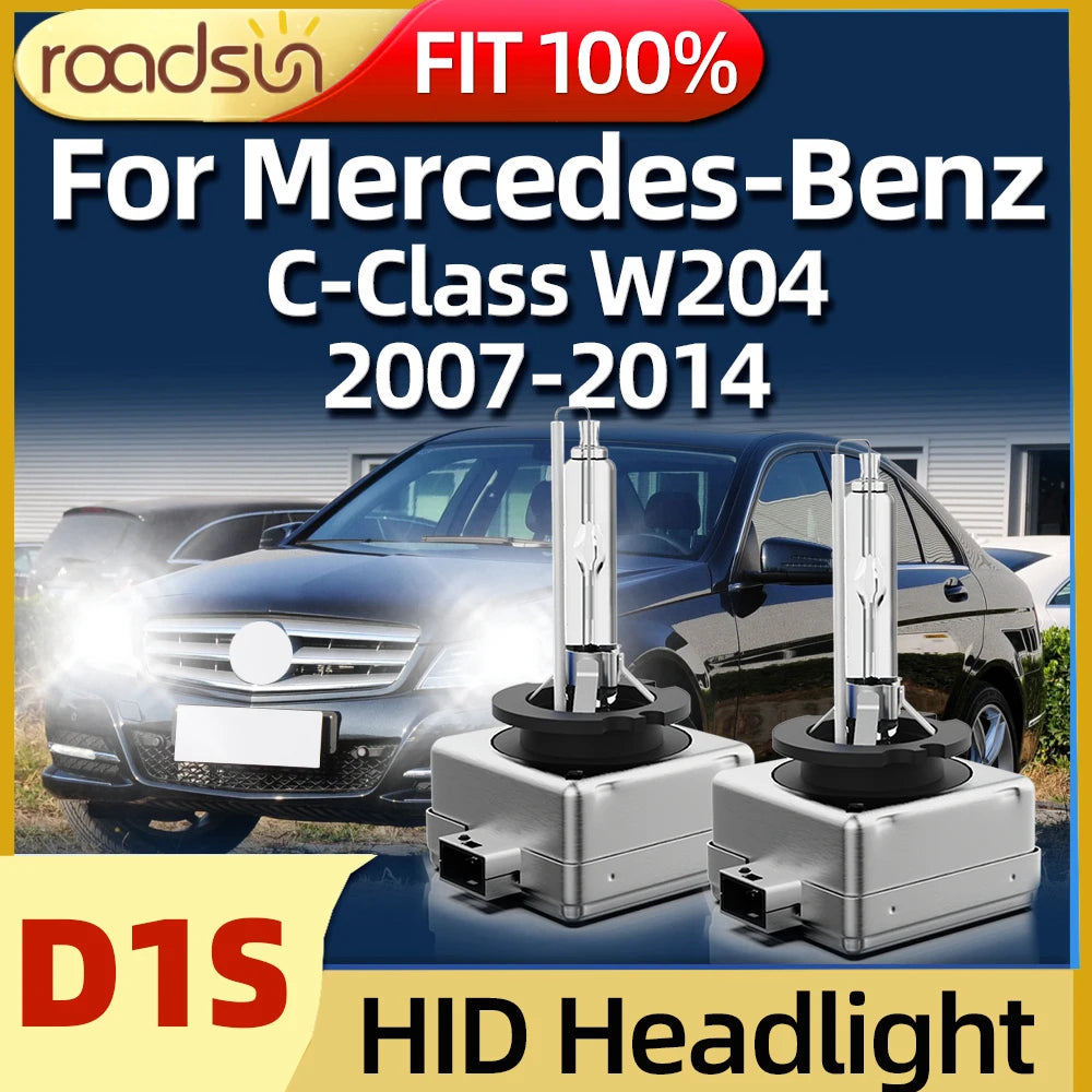 D1S 6000K 35W Xenon HID Super Light Car Headlights Fit For Mercedes-Benz C-Class W204 2007